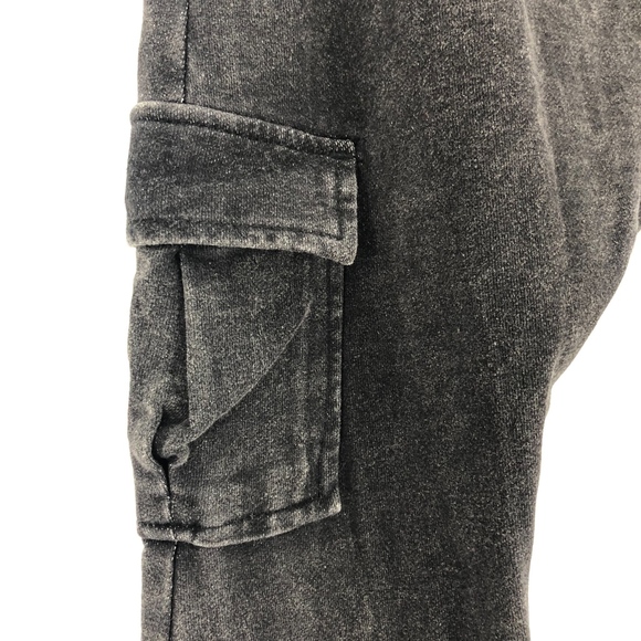 Afton Street Knit Denim Look Cargo Pants - Picture 3 of 7